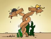 مفاوضات أمريكا وإيران بلا اتجاه.. كاريكاتير اليوم السابع يرصد تعثر حل الصراع
