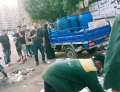 ضبط تروسيكل أثناء إلقائه المخلفات بشارع اللبينى فى حى الهرم