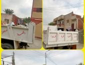 حملات لإزالة المخالفات وإصلاح خط مياه رئيسى وصيانة الإنارة بالقنطرة شرق