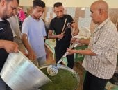 ولائم الملوخية الناشفة واللحوم طقوس نجع العقاربة بالأقصر في المولد.. صور