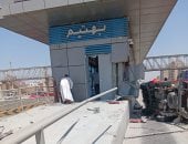 تأخير مؤقت بحركة الأتوبيس الترددى BRT بسبب حادث اصطدام بمحطة بهتيم
