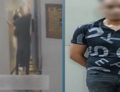 ضبط شخص تعدى على طليقته لرفضها إقامته معها بالشقة.. فيديو