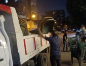 حى العجوزة يكثف حملاته الليلية لمواجهة الإشغالات والمخالفات.. صور