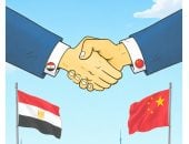«70 عامًا من الشراكة».. كاريكاتير اليوم السابع يحتفي بالعلاقات المصرية الصينية