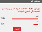 %86 من القراء يؤيدون تكثيف الحملات لضبط قضايا بيع السلع المدعمة بالسوق السوداء