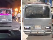 ضبط سائق وضع لافتتين مسيئتين على خلفية سيارته في إمبابة
