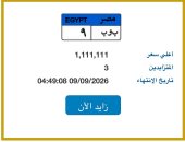 طرح لوحة  "ب و ب - 9" المميزة بسعر تخطى مليون جنيه في مزاد اللوحات