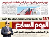 الرئيس السيسي في الهند.. مصر تشارك في قمة البريكس أبرز عناوين اليوم السابع غدا