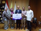 رئيس جامعة بني سويف يستقبل الفريق الفائز بمسابقة مدينة زويل للشركات الناشئة