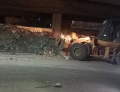 رفع 2000 طن مخلفات رتش أسفل دائرى المنيب بالجيزة