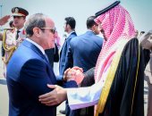 الرئيس السيسى يودّع ولى العهد السعودى بمطار القاهرة الدولى