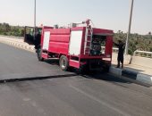 السيطرة على حريق شب أعلى كوبرى كلابشة بأسوان دون تأثير على حركة السيارات
