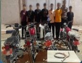 ضبط 8 أشخاص اعتدوا على المارة بحبل واستقلوا دراجات نارية برعونة فى بورسعيد