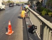 محافظ القاهرة يوجه بالإسراع في صيانة ورفع كفاءة كوبري الفنجري.. صور