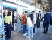 بدء التشغيل.. توافد الركاب على محطات المرحلة الثانية للأتوبيس الترددى BRT