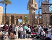 شباب سفينة النيل للشباب العربي ينظمون زيارات للمعالم الأثرية بالأقصر.. صور
