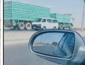 الداخلية تضبط سائق سيارة نقل سار عكس الاتجاه في الفيوم
