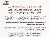 تخفيض رسوم إصدار وتجديد رخص القيادة والسيارات والدراجات النارية.. إنفو