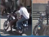 ضبط شخصين قادا دراجة نارية برعونة وعكس الاتجاه فى الأقصر