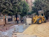 حملات مكثفة فى العجوزة لرفع الإشغالات ومتابعة أعمال رفع كفاءة الشوارع.. صور