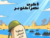 ذكرى نصر أكتوبر فى كاريكاتير اليوم السابع
