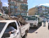 رفع 654 حالة إشغال متنوعة وإزالة 25 إعلانًا مخالفا بالحامول فى كفر الشيخ