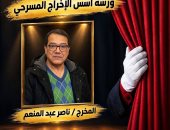 ناصر عبد المنعم يقدم ورشة فى الإخراج المسرحى لمخرجى نوادى المسرح بالجيزة