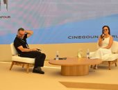 ريهام عبد الغفور تحاور محمد مشيش فى ندوة عن صناعة الدراما بمهرجان الجونة
