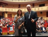 صابرين والسفير المصري يحضران عرض فيلم القصص بمهرجان وجدة المغربي