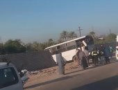 إصابة 9 أشخاص في تصادم أتوبيسين بطريق بلبيس العاشر