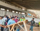 حملة مكثفة لإزالة الإشغالات وإعادة الانضباط المرورى بميدان المرج الجديدة