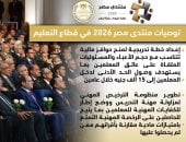 التعليم تنشر توصيات المنتدى.. رفع الحد الأدنى للمعلمين لـ15 ألف جنيه خلال عامين