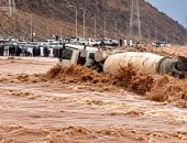 حالتا وفاة ومصاب والبحث عن مفقود جراء سيول وادي وتير فى نويبع