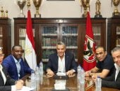 خالد مرتجي يستقبل رئيس رابطة الأندية الإفريقية لبحث سبل التعاون مع الأهلي