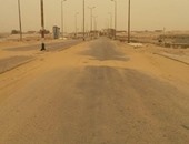 غلق طريق شرم الشيخ - طور سيناء بسبب العاصفة الترابية