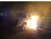 حركة إرهابية تعلن مسئوليتها عن حرق سيارة مصلحة الضرائب بالسويس