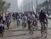 ماراثون دراجات بميدان التحرير احتفالا باليوم النوبى