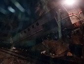 بالفيديو والصور.. إصابة 61 شخصا فى حادث انقلاب قطار بنى سويف