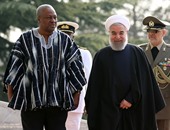 بالصور.. الرئيس الإيرانى حسن روحانى يستقبل نظيره الغانى ماهاما