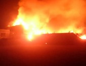 استمرار حريق مصنع الغزل بفوه والحماية المدنية تحاول السيطرة على النيران