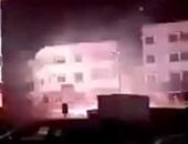 بالفيديو.. لحظة انفجار كشك كهرباء بميدان سرور فى دمياط