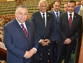 رئيس مجلس الأمة الكويتى يتفقد قاعة البرلمان المصرى