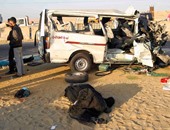 الإسعاف: 10سيارات نقلت 13حالة بحادث تصادم ميكروباصين لمستشفى كفر الشيخ العام