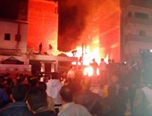 حريق هائل بعد انفجار أسطوانة بوتاجاز داخل سيارة بمنطقة عمر أفندى فى قنا