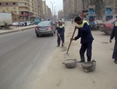 نائب محافظ الجيزة يتابع أعمال تنظيف شارع اللبينى بفيصل