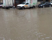 غرق شوارع منطقة طوسون الإسكندرية نتيجة هطول الأمطار