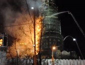 بالفيديو..اندلاع حريق هائل فى دير "نوفوديفيتشى" قرب القصر الرئاسى بروسيا
