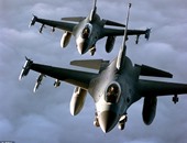 مقاتلات حربية من طراز "f16" تحوم فى سماء شمال سيناء