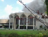 انتقال نيابة شرق القاهرة لمعاينة حريق قاعة المؤتمرات بمدينة نصر