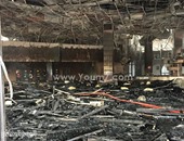 ننشر أولى صور حريق قاعة المؤتمرات بمدينة نصر من الداخل